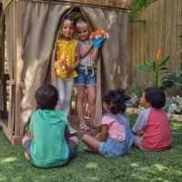 Kids Kidkraft Bear Cave Lodge Swing Set / Playset - Image 9