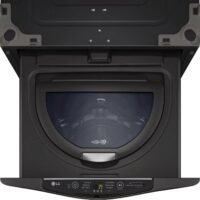 LG – SideKick 1.0 Cu. Ft. High-Efficiency Smart Top Load Pedestal Washer with 3-Motion Technology – Black steel - Image 16