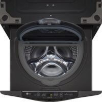 LG – SideKick 1.0 Cu. Ft. High-Efficiency Smart Top Load Pedestal Washer with 3-Motion Technology – Black steel - Image 14