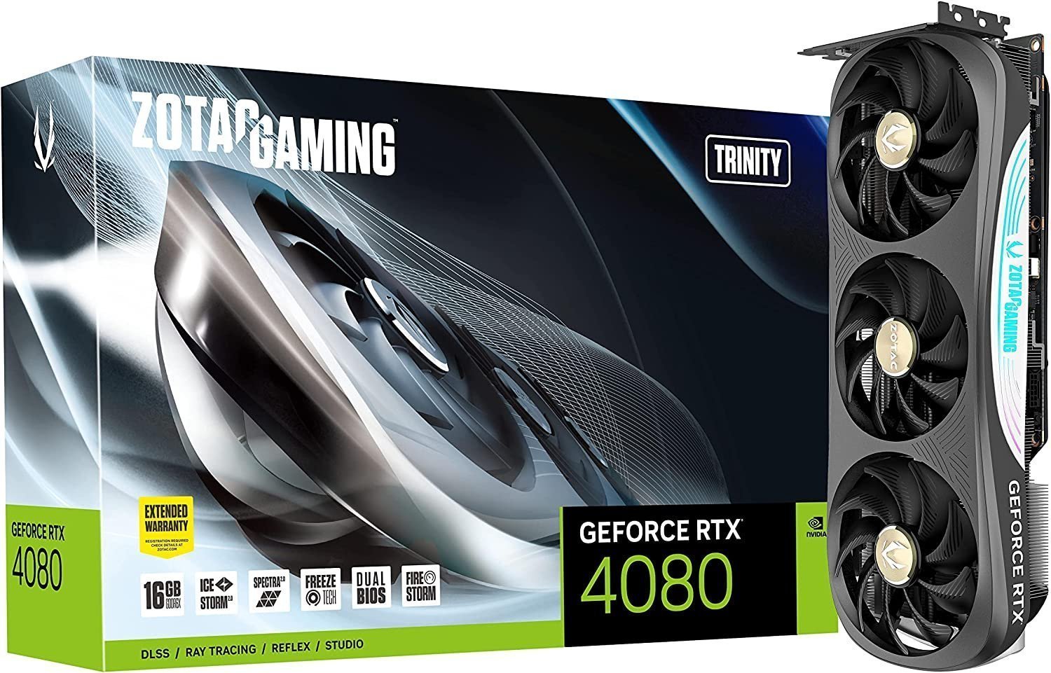 813HqB8pmeL._AC_SL1500.jpg ZOTAC Gaming GeForce RTX 4080 16GB Trinity GDDR6X 256-bit 22.4 Gbps PCIE 4.0 Graphics Card, IceStorm 2.0 Advanced Cooling, Spectra 2.0 RGB Lighting, ZT-D40810D-10P - Image 1