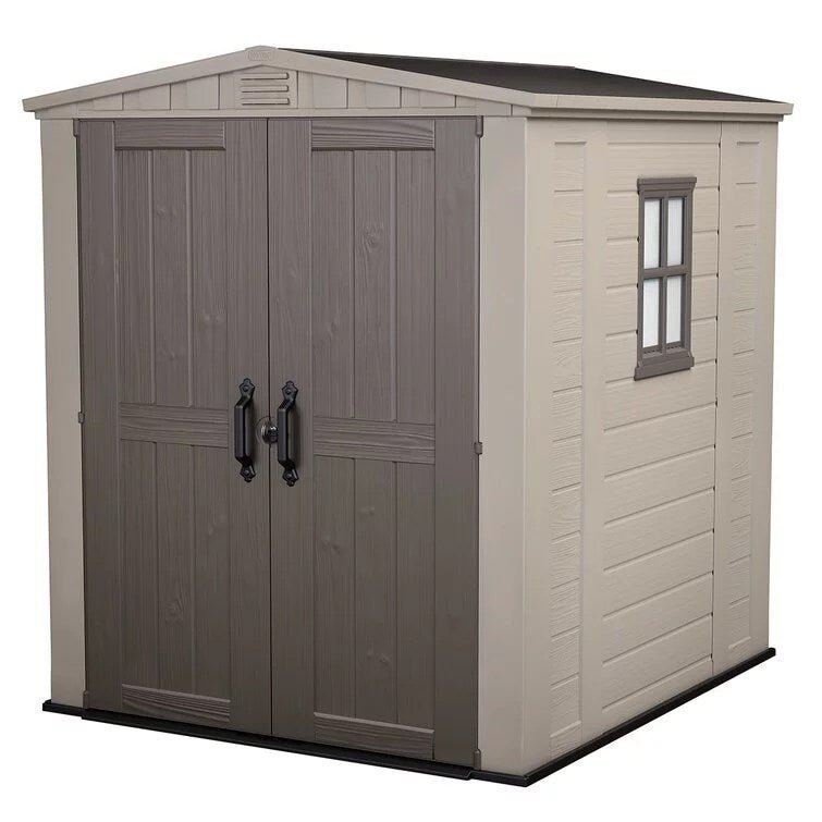 Factor 6 x 6 FT Strong Storage Shed Made Of Extremely Durable Resin And Reinforced with Steel - Image 1