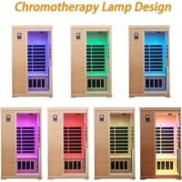 KUNSANA Far infrared sauna room,One person size, Hemlock Wooden Far Infrared Sauna for Home - Image 3