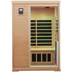 KUNSANA Far infrared sauna room,One person size, Hemlock Wooden Far Infrared Sauna for Home