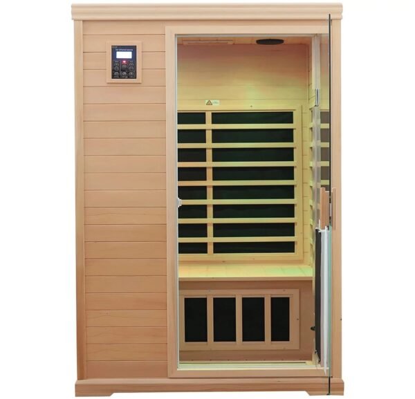 KUNSANA Far infrared sauna room,One person size, Hemlock Wooden Far Infrared Sauna for Home