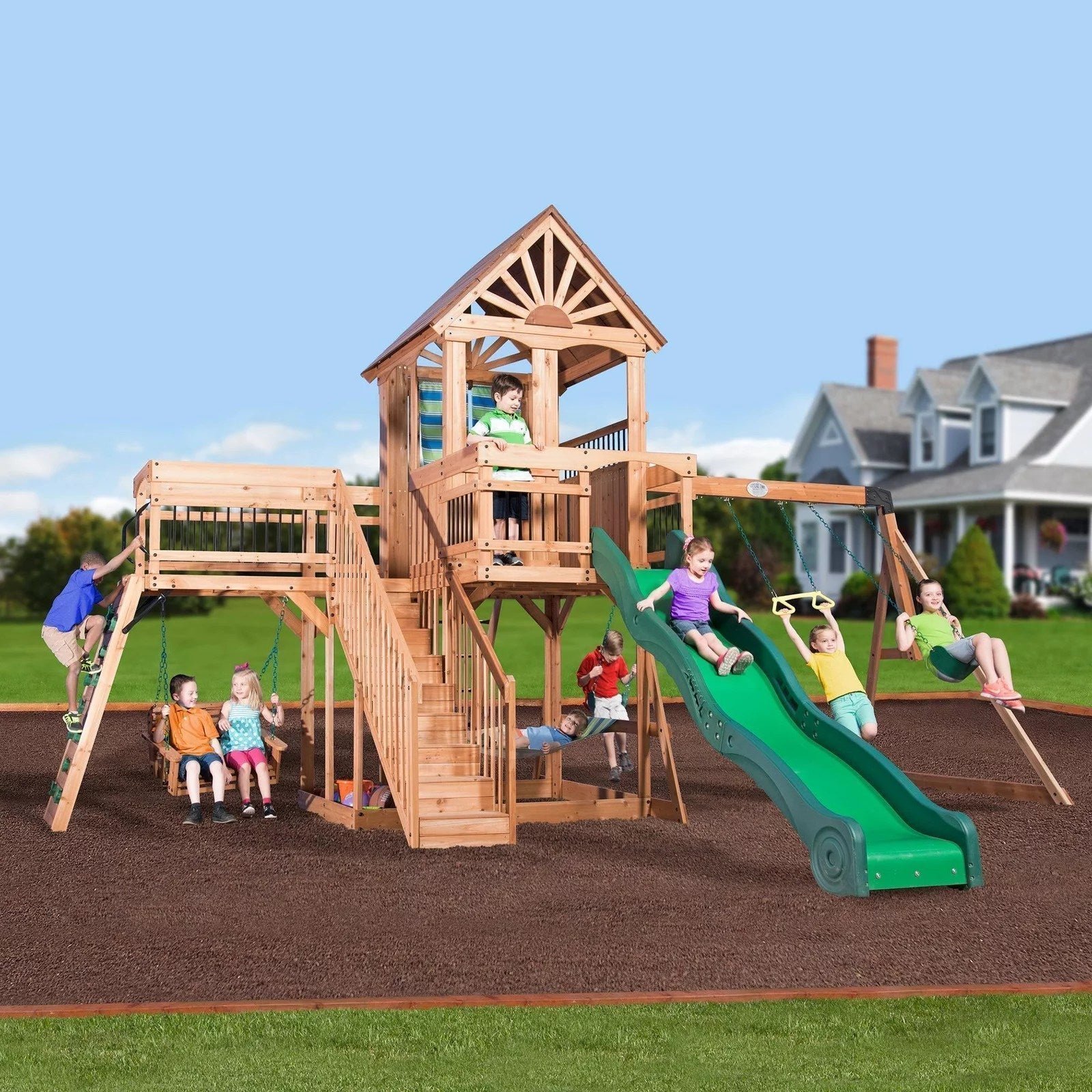 shopping_61-1-1.jpg Backyard Discovery Caribbean Cedar Swing Set - Image 1